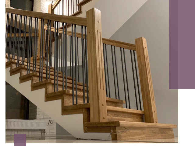 Реставрация деревянных и металлических лестниц в Кушве