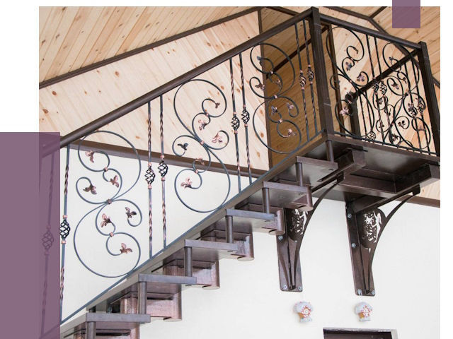 Кованые лестницы в Кушве от 80067 руб. под ключ