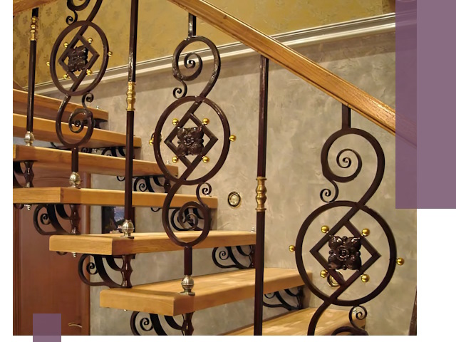 Изготовление кованых лестниц под ключ в Кушве