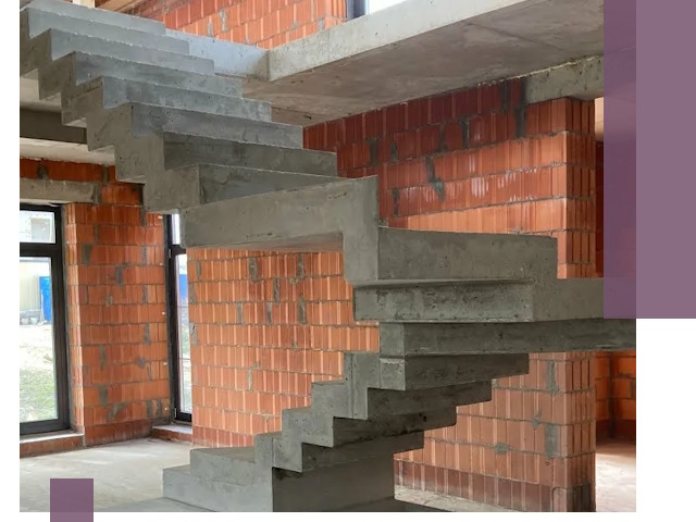 Изготовление бетонных лестниц под ключ в Кушве