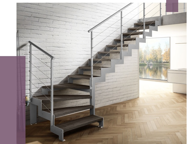 Г-образные лестницы под ключ в Кушве от 37211 руб. | ПРОЛЁТ-Кшв