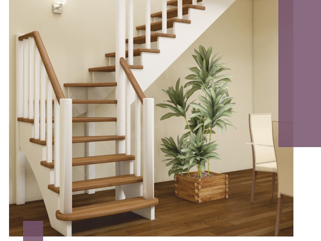 Г-образные лестницы под ключ в Кушве — изготовление и монтаж