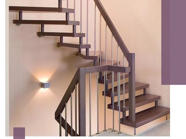 Изготовление лестниц на больцах в Кушве под ключ