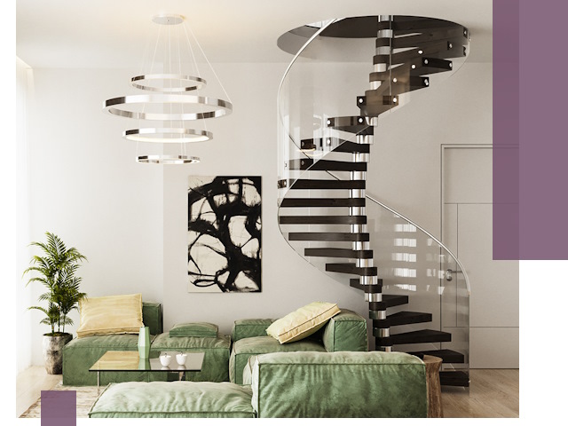 Лестницы для двухуровневой квартиры в Кушве — изготовление и монтаж