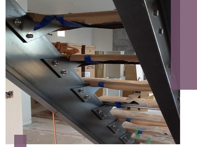 Усиление лестничных конструкций и усиление опор в Кушве