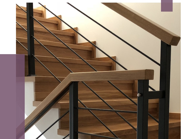 Обшивка металлической лестницы деревом в Кушве от 4363 руб.