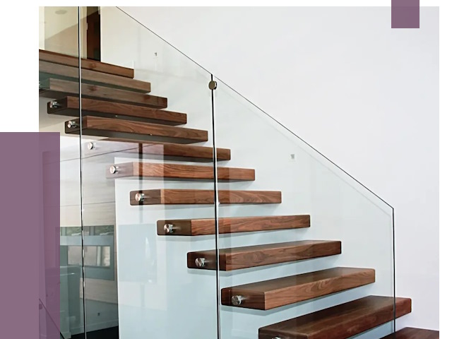 Стеклянные перила для лестницы в Кушве от 14884 руб.