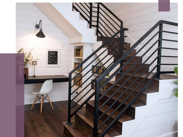 Перила для лестницы в доме в Кушве от 7442 руб. — ПРОЛЁТ-Кшв