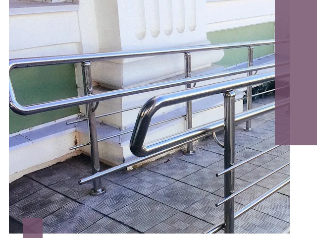 Ограждения пандусов из металла и нержавейки в Кушве