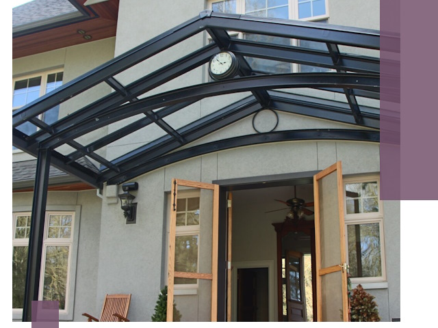 Изготовление и монтаж навесов и козырьков в Кушве