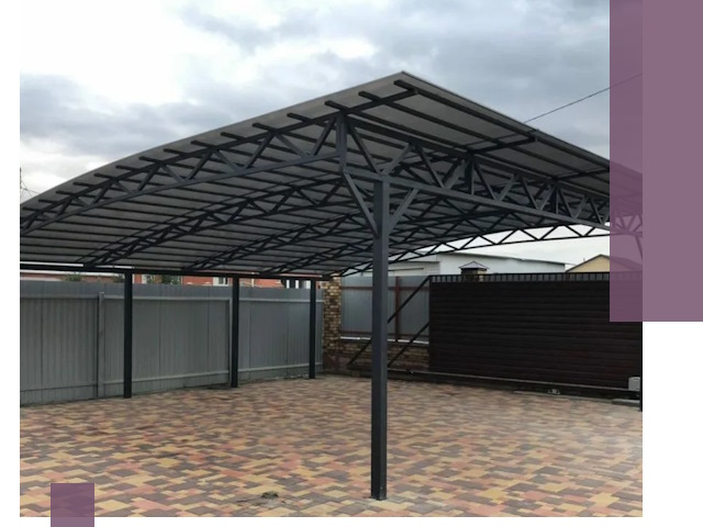 Недорогие навесы под ключ в Кушве — изготовление и монтаж