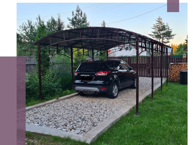 Навесы для автомобиля в Кушве от 13191 руб.  | ПРОЛЁТ-Кшв