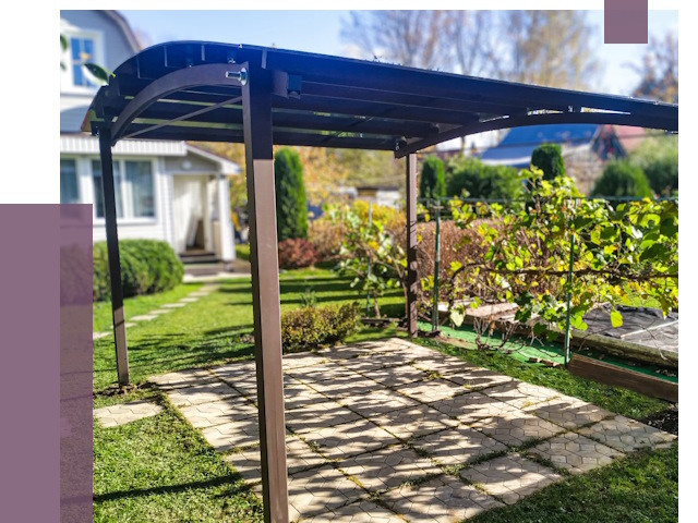 Навесы для дачи в Кушве от 12780 руб. под ключ — ПРОЛЁТ-Кшв