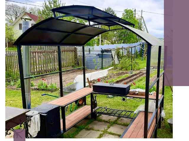 Навесы для барбекю в Кушве: изготовление, монтаж и демонтаж