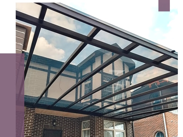 Навесы из поликарбоната в Кушве от 8643 руб. под ключ — ПРОЛЁТ-Кшв