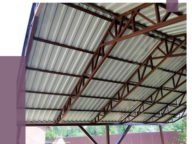 Навесы из профнастила в Кушве от 7391 руб. | ПРОЛЁТ-Кшв