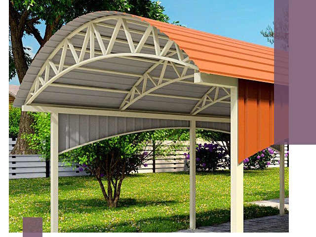 Навесы из профнастила под ключ в Кушве — установка и монтаж