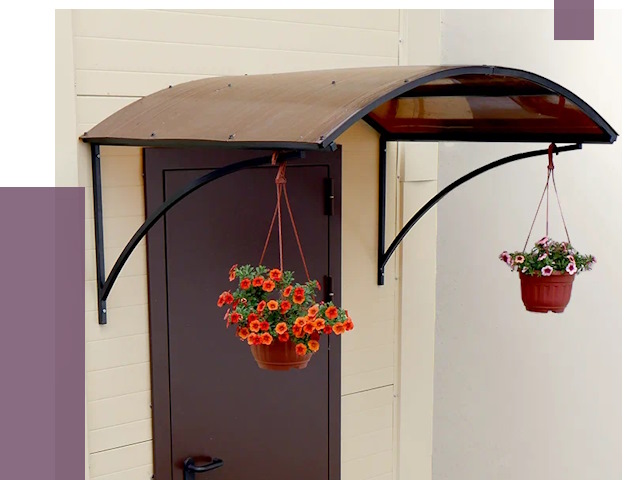 Козырьки над входом в Кушве от 14884 руб.  | ПРОЛЁТ-Кшв