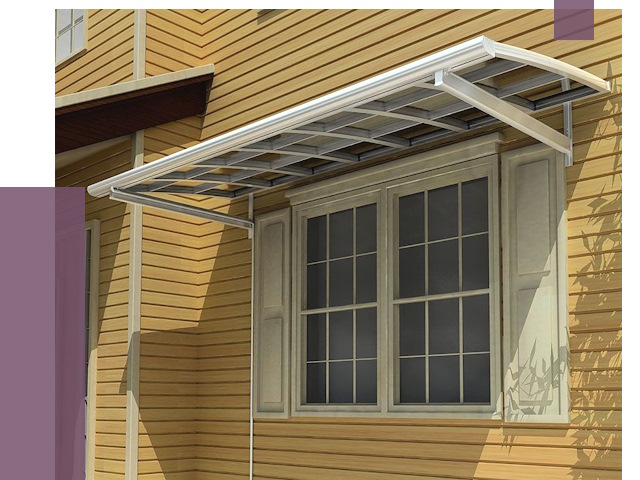 Козырьки над окнами в Кушве от 7647 руб. — монтаж, покупки | ПРОЛЁТ-Кшв