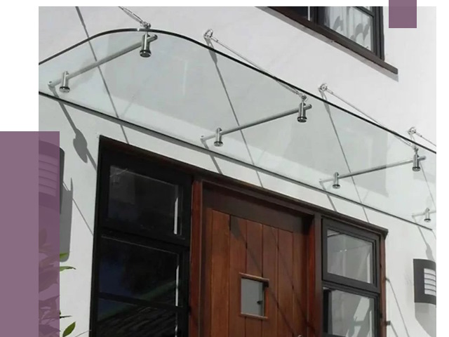 Стеклянные козырьки в Кушве от 18990 руб. | ПРОЛЁТ-Кшв