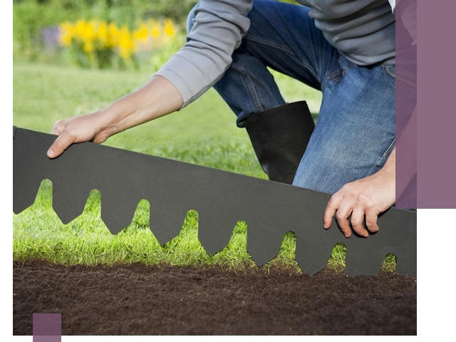 Металлические бордюры для газона в Кушве — изготовление и монтаж