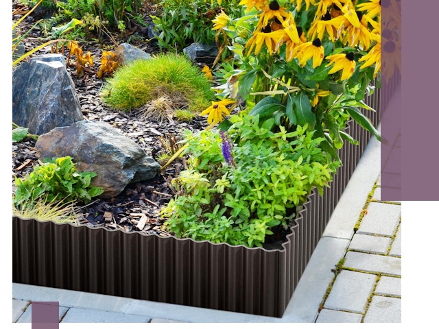 Металлические бордюры для клумб в Кушве — производство и монтаж